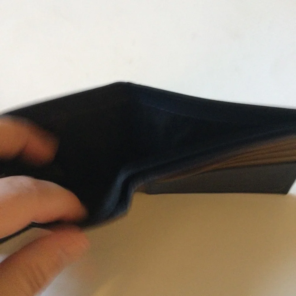 TED BAKER LONDON MENS LEATHER BIFOLD WALLET DEEP NAVY NWOT